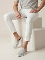 White Suède Yacht Mule