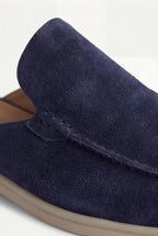 Navy Suède Yacht Mule