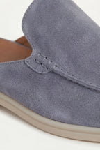 Baby Blue Suède Yacht Mule