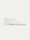 Classic Suède Loafer Pearl White