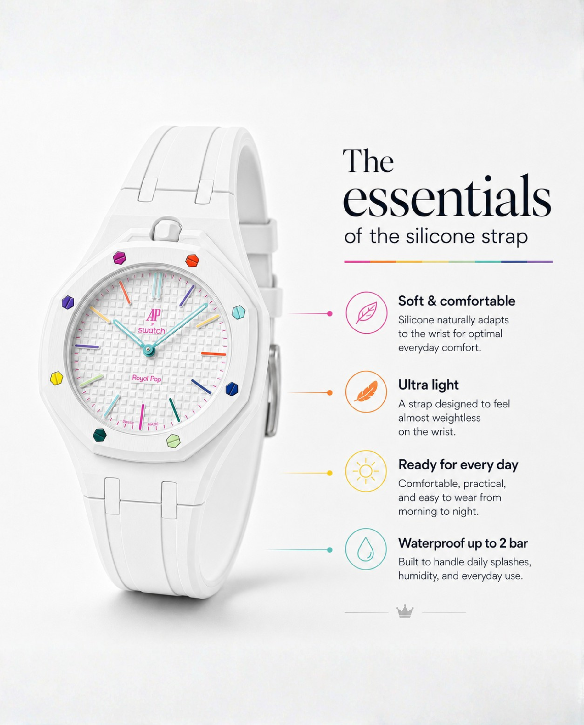 Royal Pop Silikonarmband – OTG ROZ | KONTRAST
